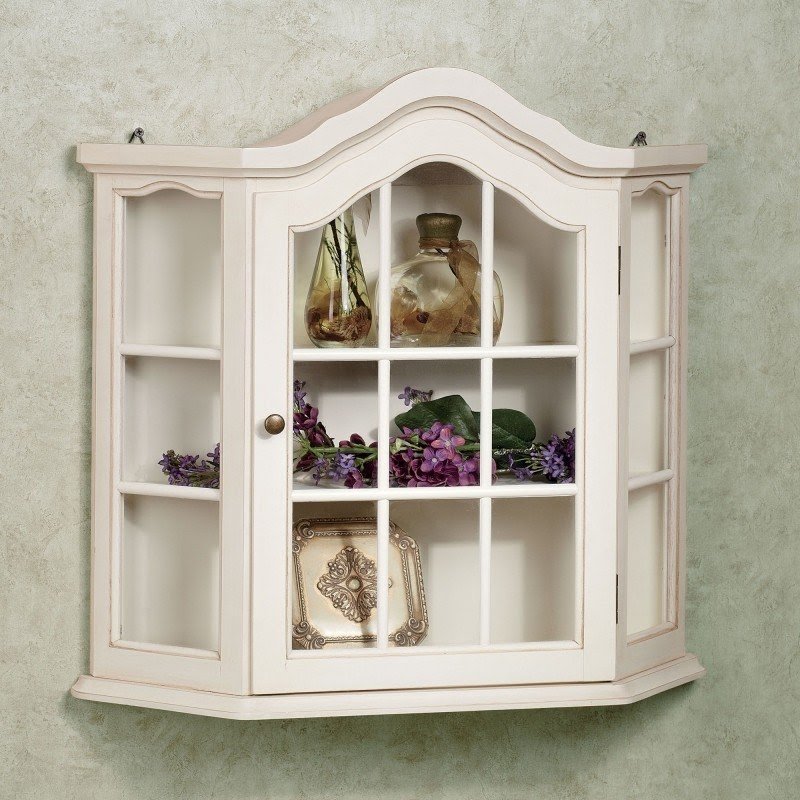 Corner wall curio cabinet 2
