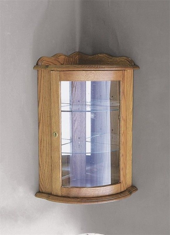 Corner wall curio cabinet