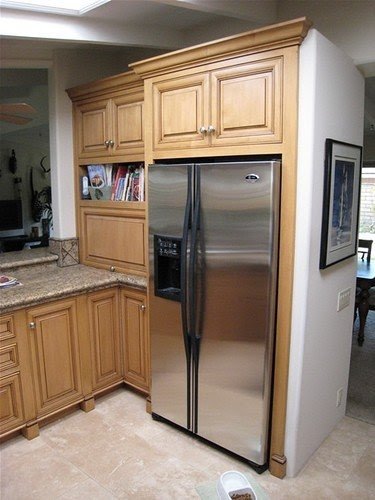 Glazed maple cabinets 1