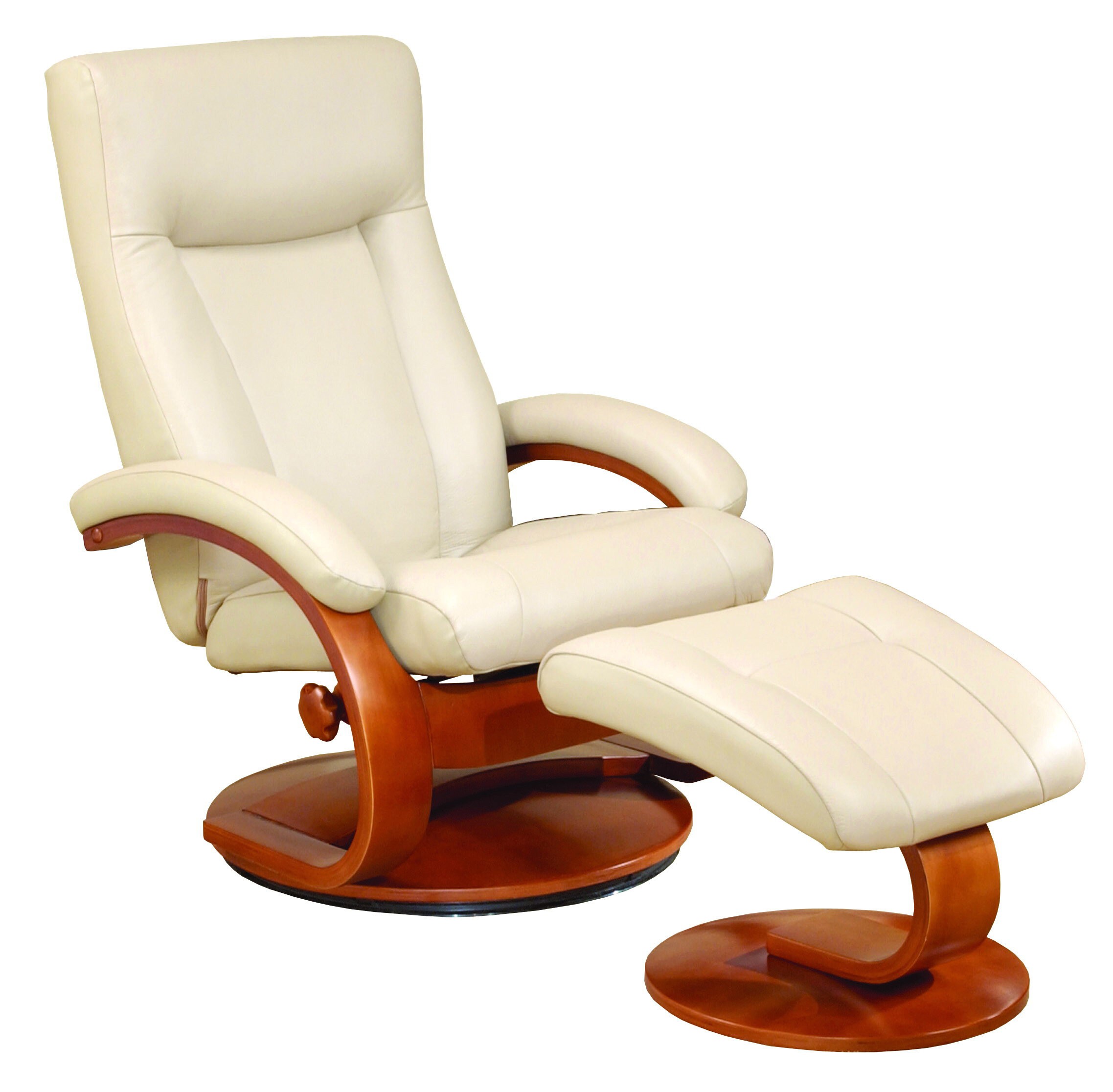 Mac motion oslo 54 series leather recliner and ottoman set