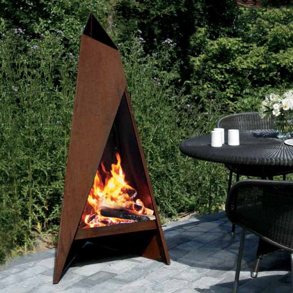Steel Outdoor Fireplace