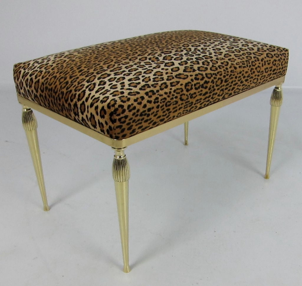 Zebra print storage bench