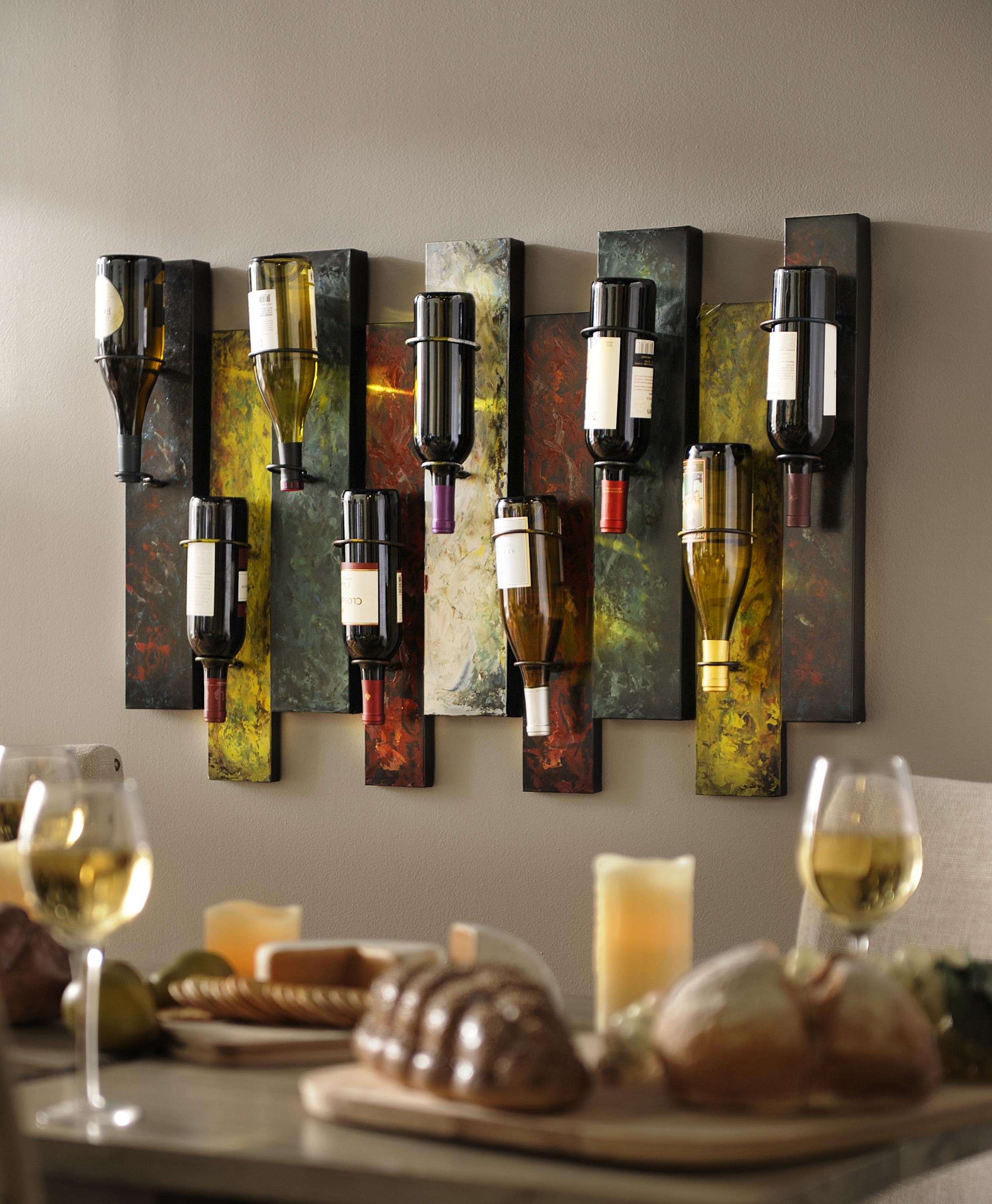 Barn board wine rack