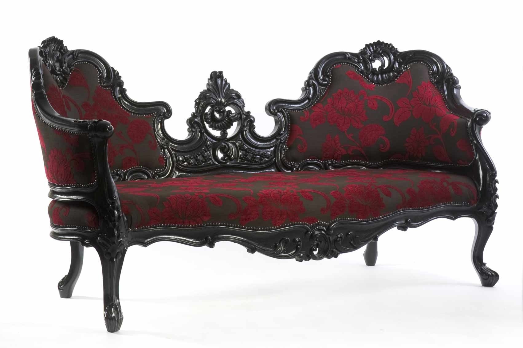 Black damask chair