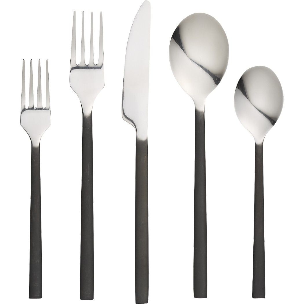 Black handle flatware 1