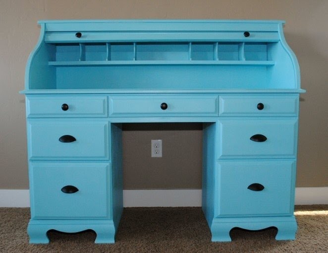 Black roll top desk 6