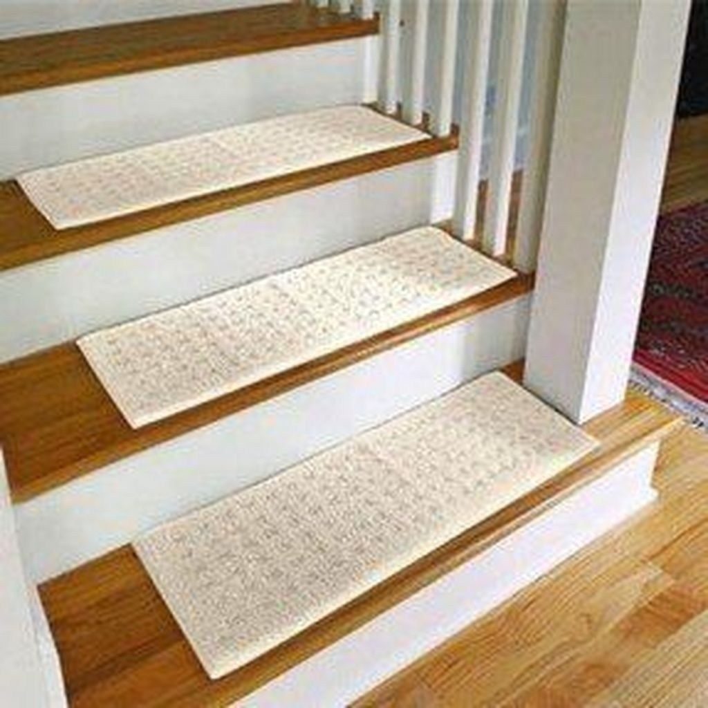 Carpet treads for wood stairs