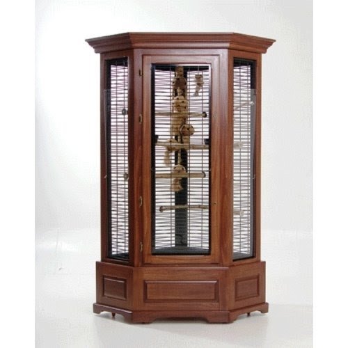 Corner bird cage