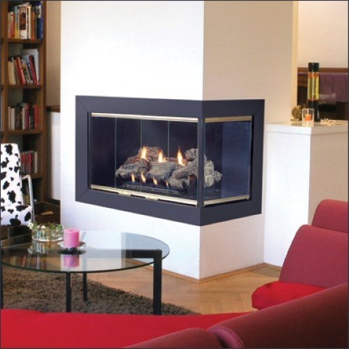 Corner electric fireplace