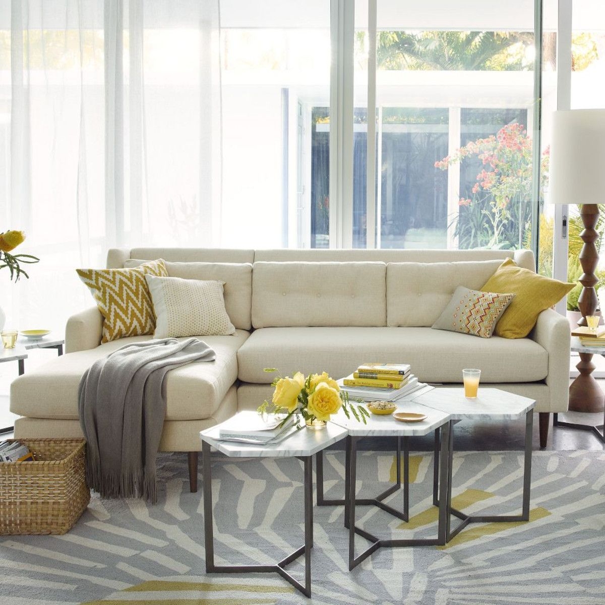 Crosby 2 piece chaise sectional 10