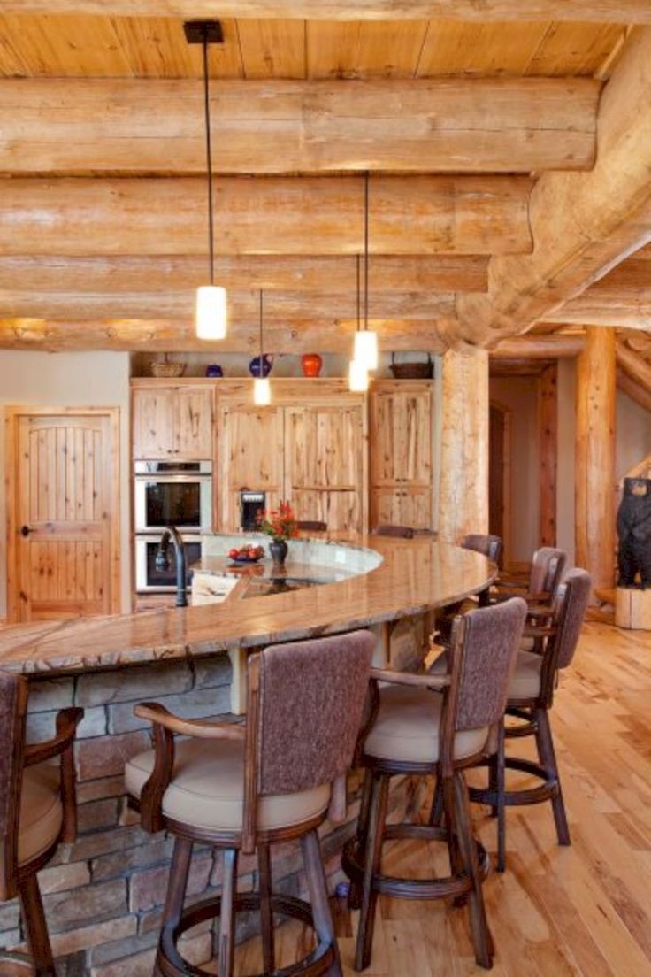 Curved home bar