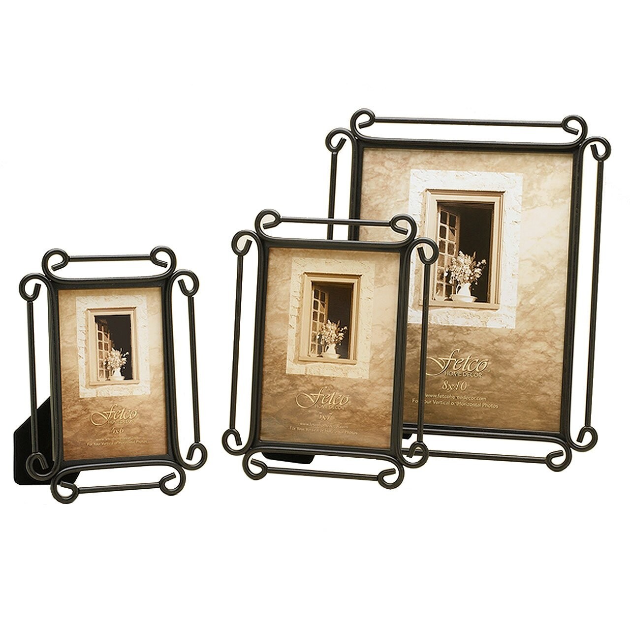 Fetco home decor tuscan alton corner scroll picture frame