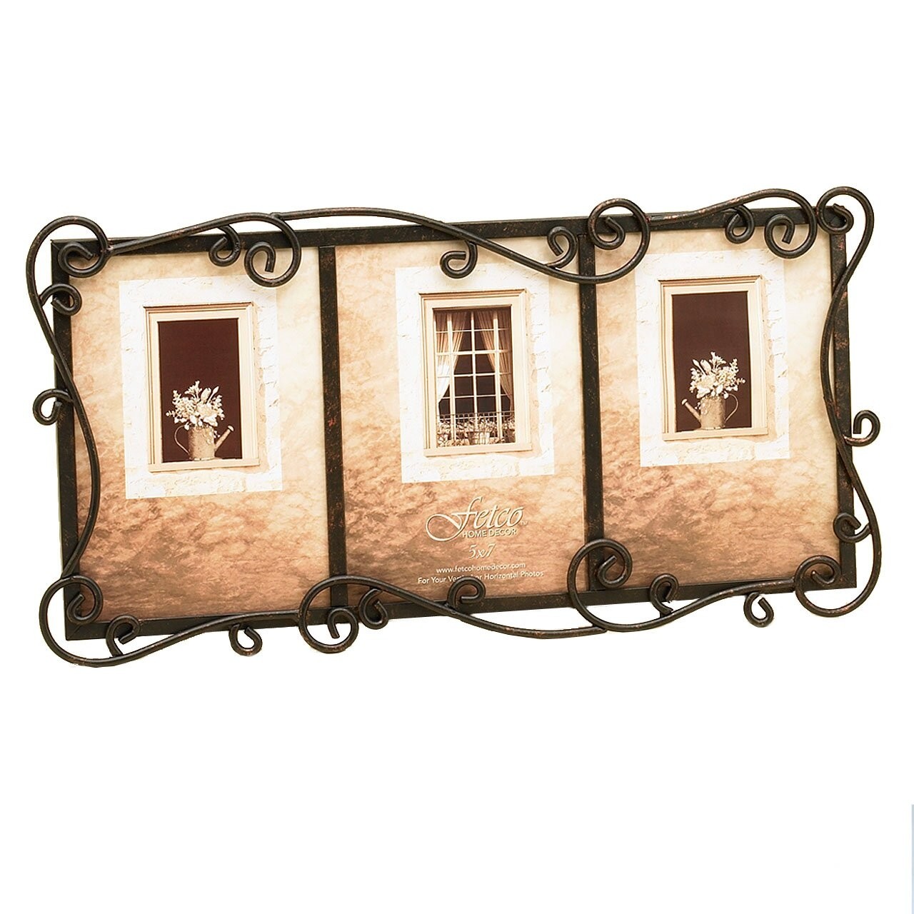 Fetco home decor tuscan austin triple picture frame