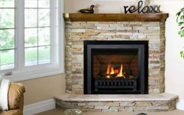 Gas corner fireplace 1