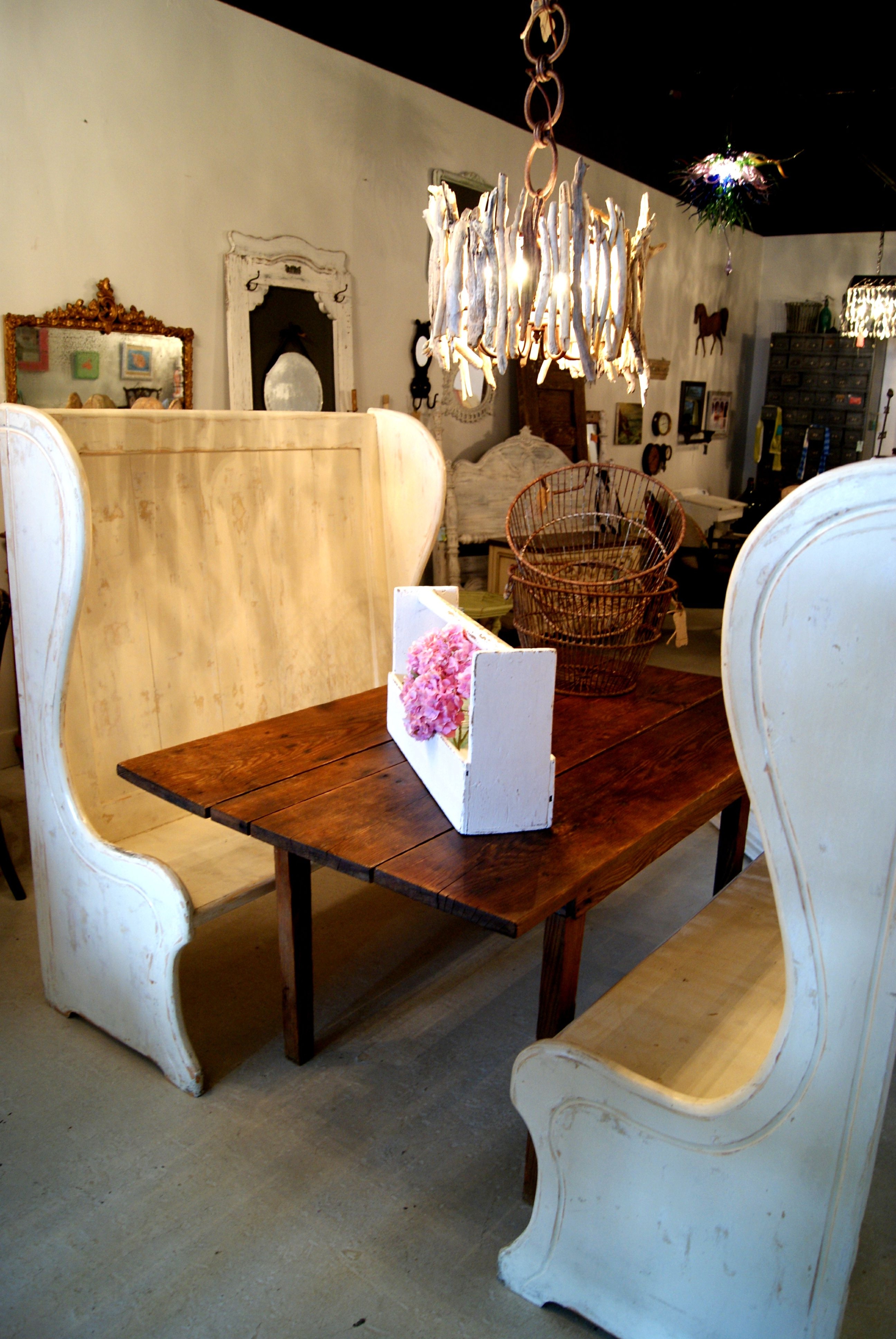 Loveseat dining bench