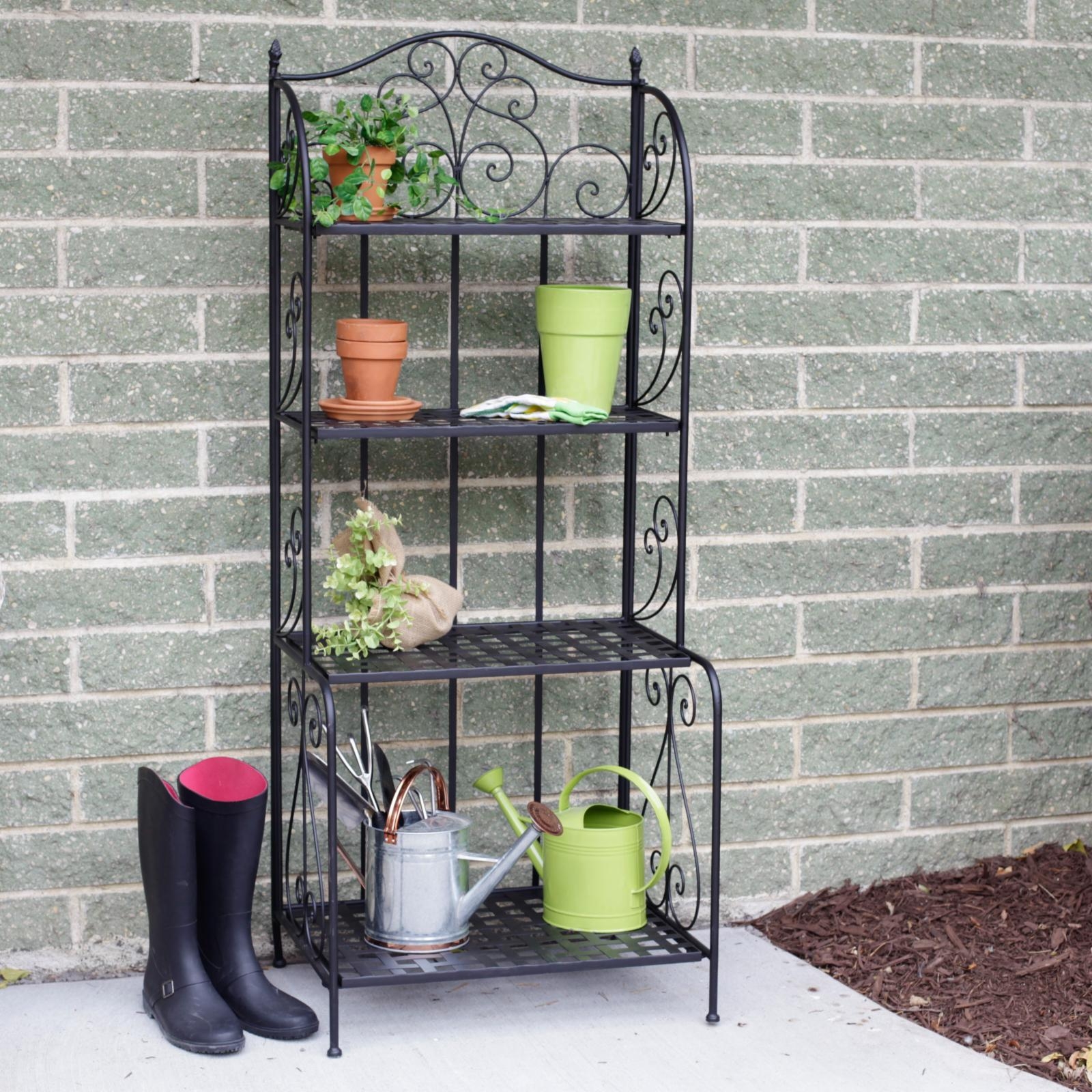 Metal Bakers Rack - Indoor/Outdoor Bakers Rack, Folding Bakers Rack