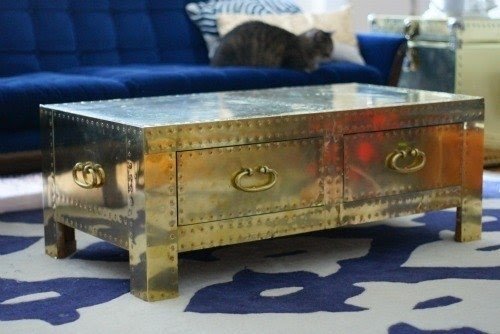 Metal trunk coffee table 4