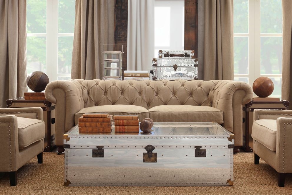 Metal trunk coffee table 6