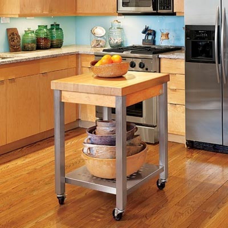 Rolling butcher block cart 2