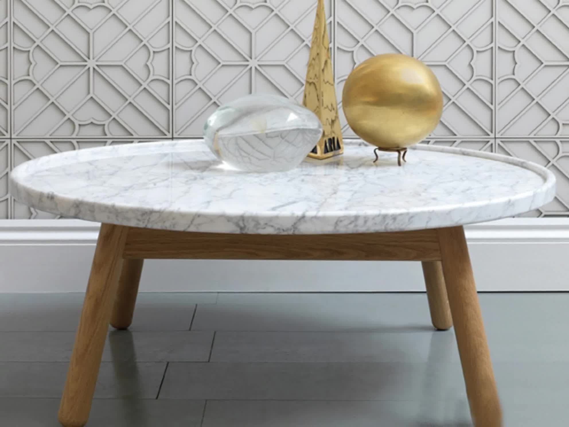 Round slate coffee table 9