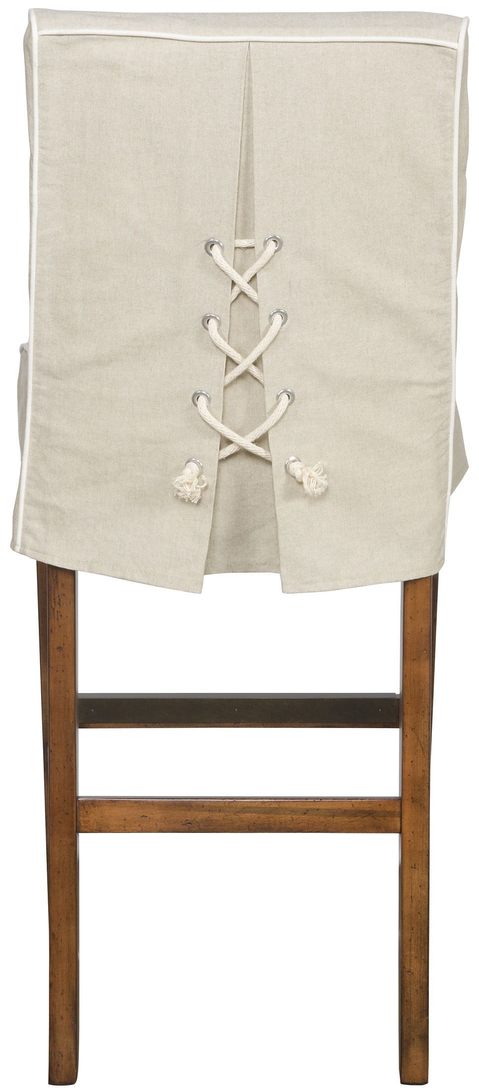 Vanguard dining room salty dog bar stool slipcover grommet lacing