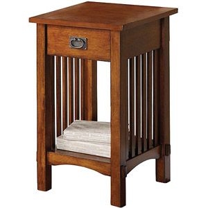 Venetian valencia v telephone stand with drawer antique oak