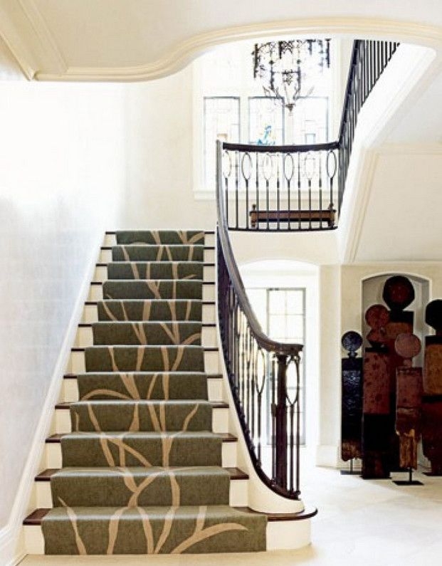 Carpet and wood stairs