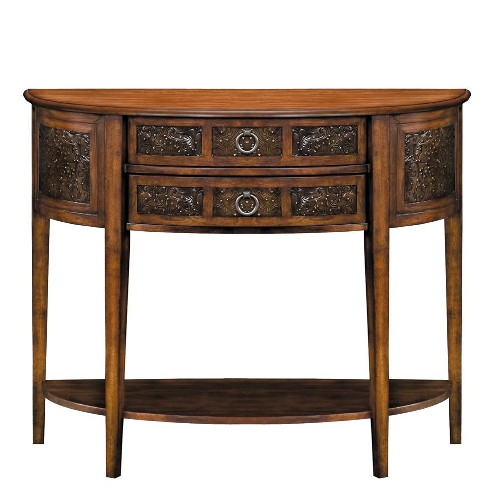 Demilune console cabinet 3