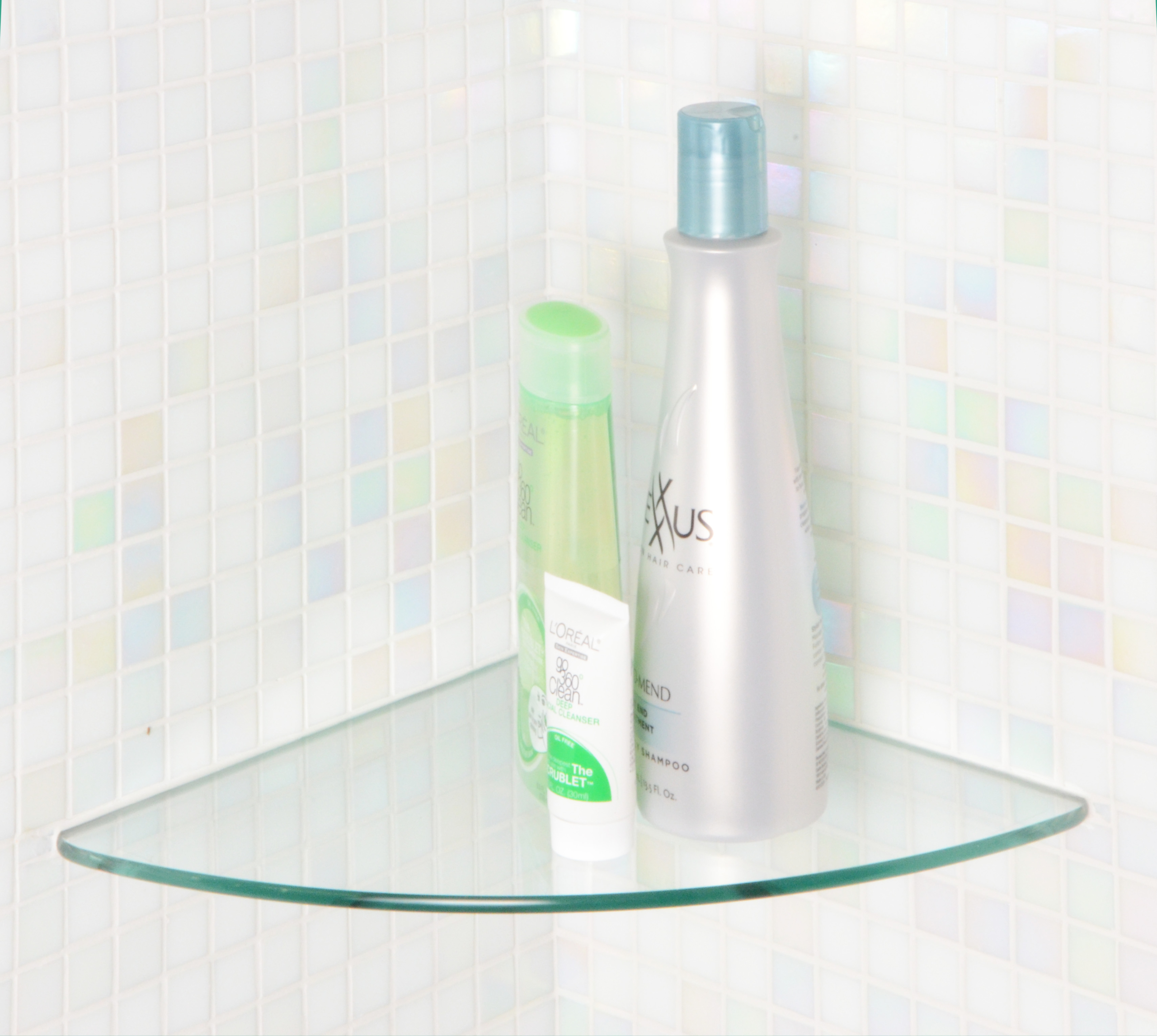 Floating glass shelves for bathroom 20