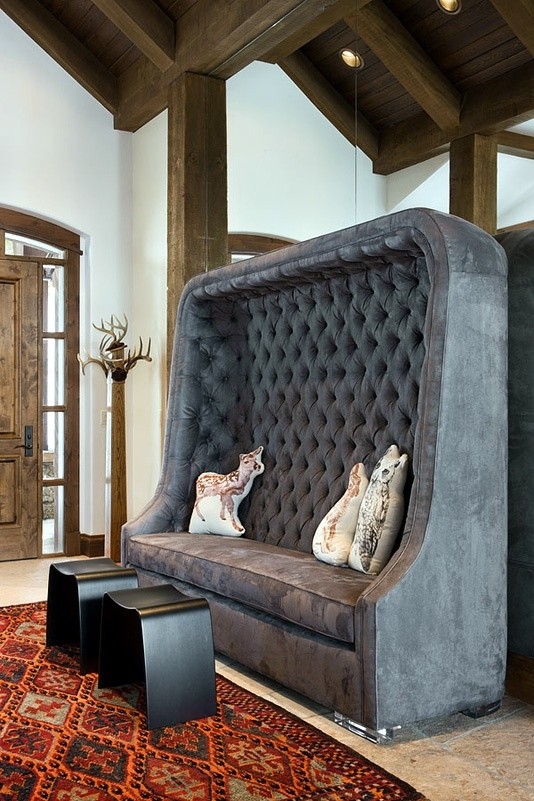 High back tufted sofa