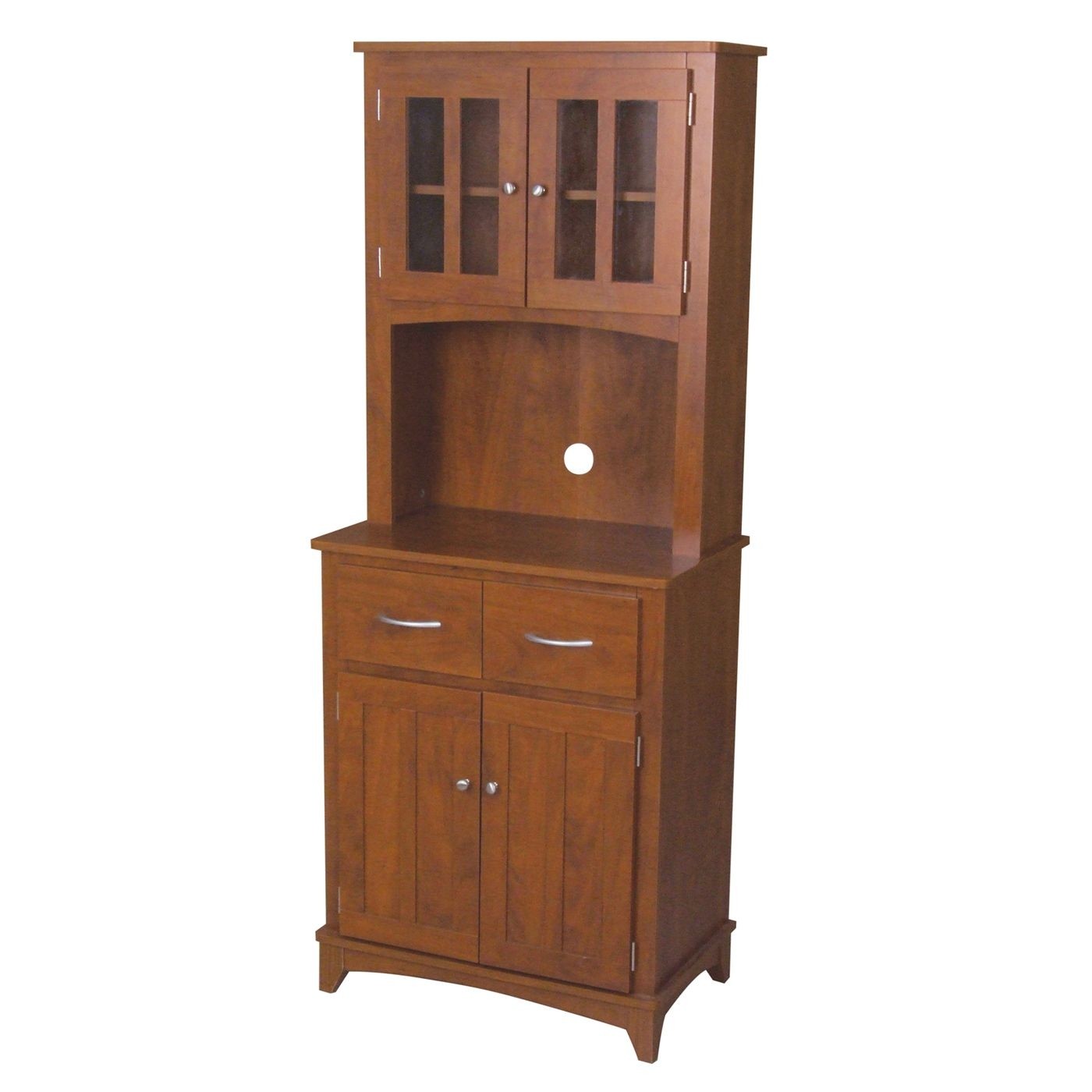 Home Source Oak Hills Microwave Mahogany Cabinet