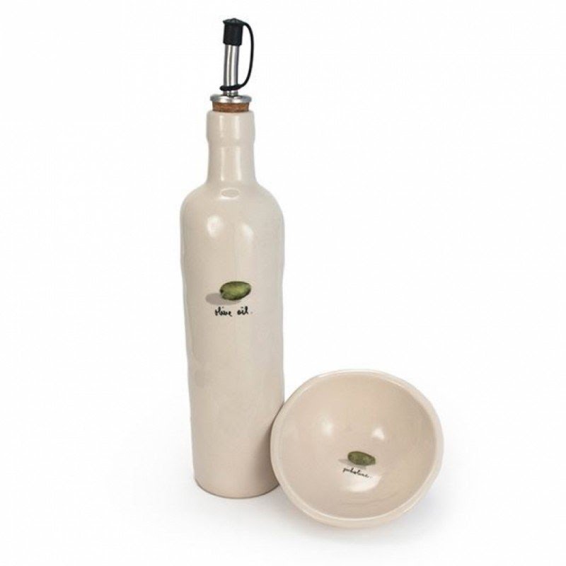 Italian ceramic olive oil dispenser