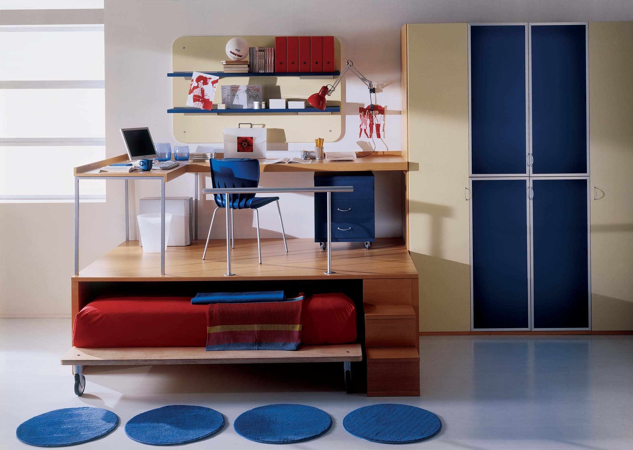 Kids writing desk with trundle bed boys wow