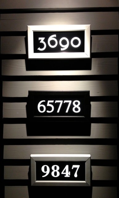 Light up address signs
