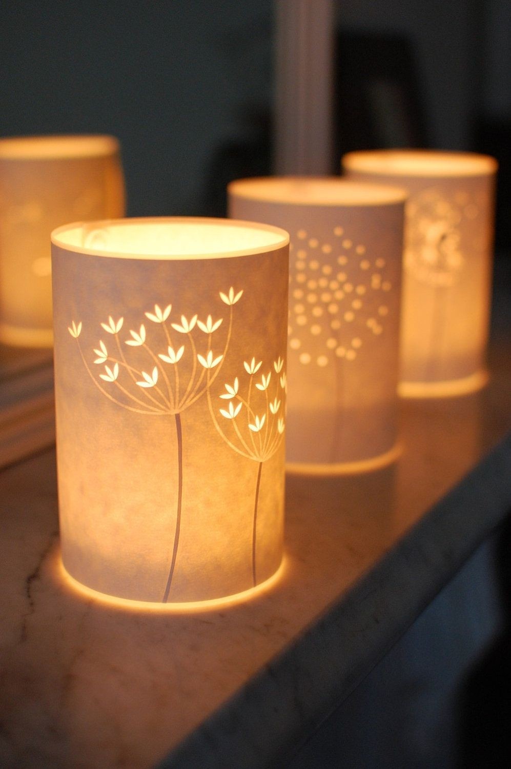 Set of three candle holders