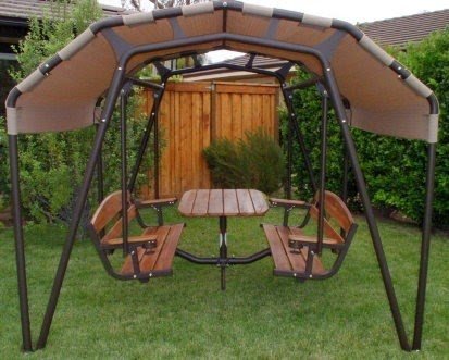 Swing set with glider