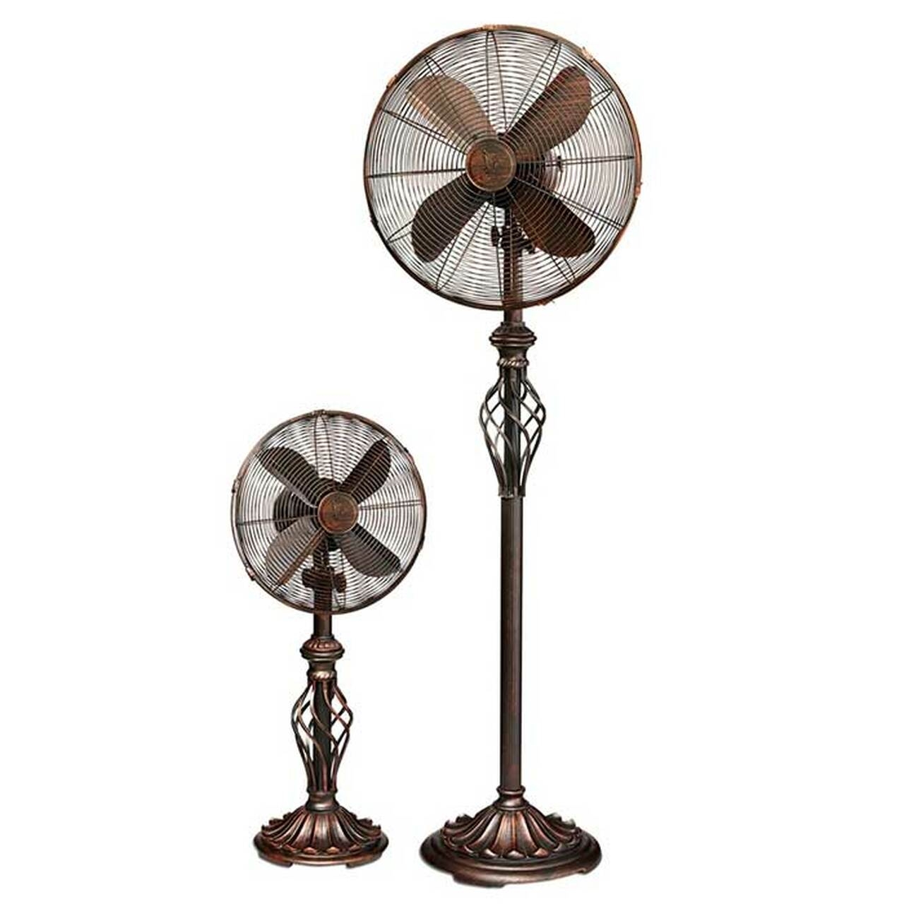 Vintage swirl floor and table fan