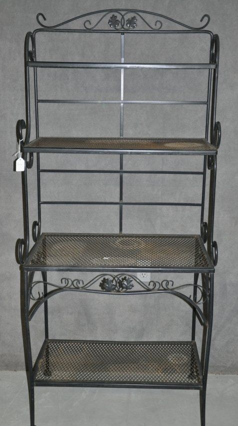 Black wrought iron bakers rack 2