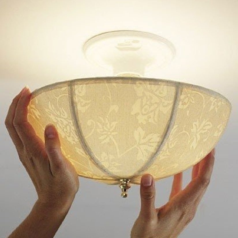 Clip on ceiling lamp shades