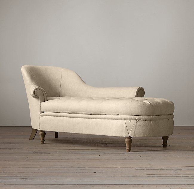French victorian upholstered right arm chaise