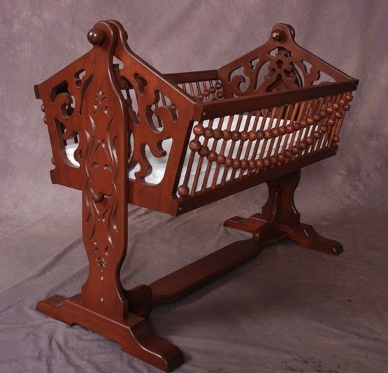 Handmade wooden crib