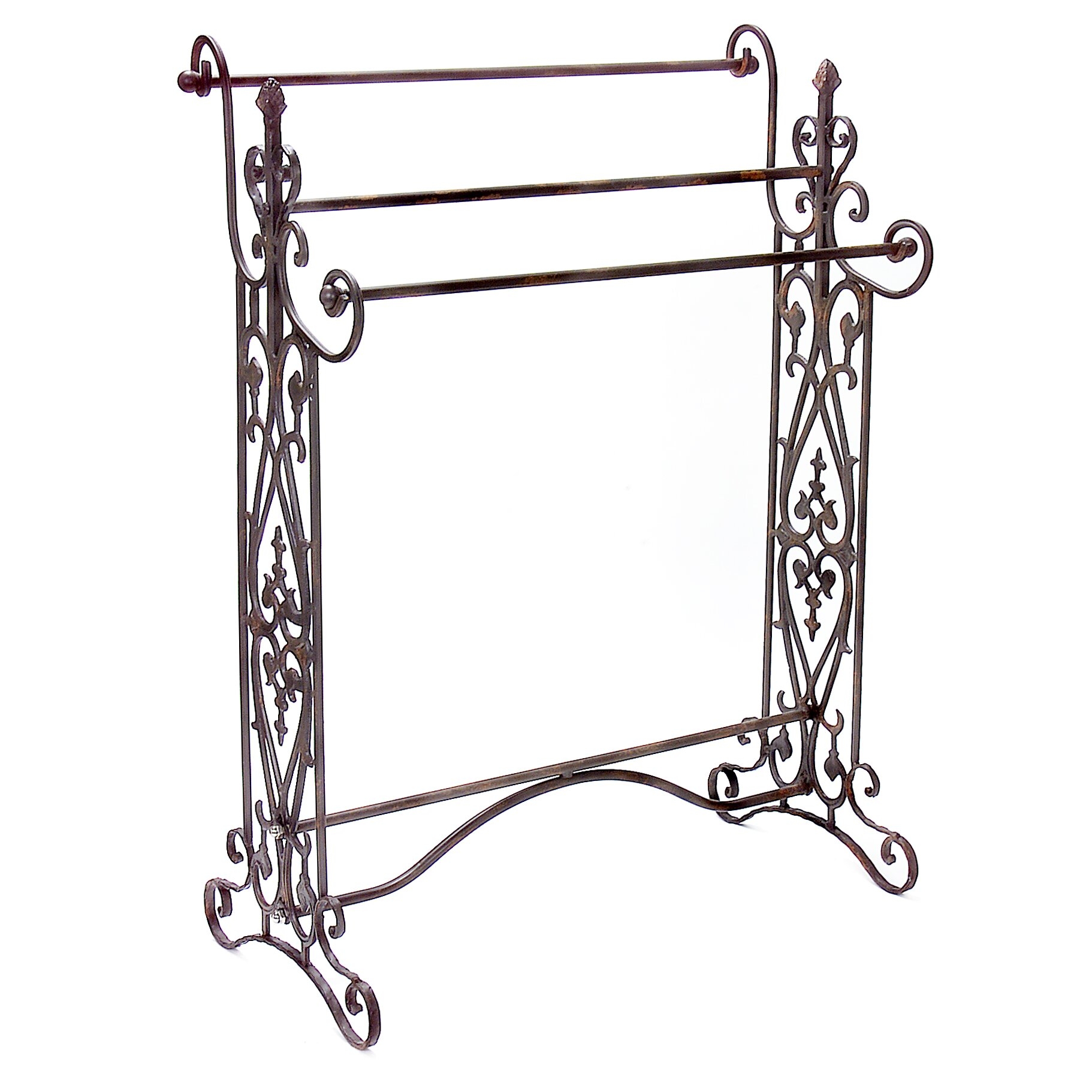 Iron quilt rack