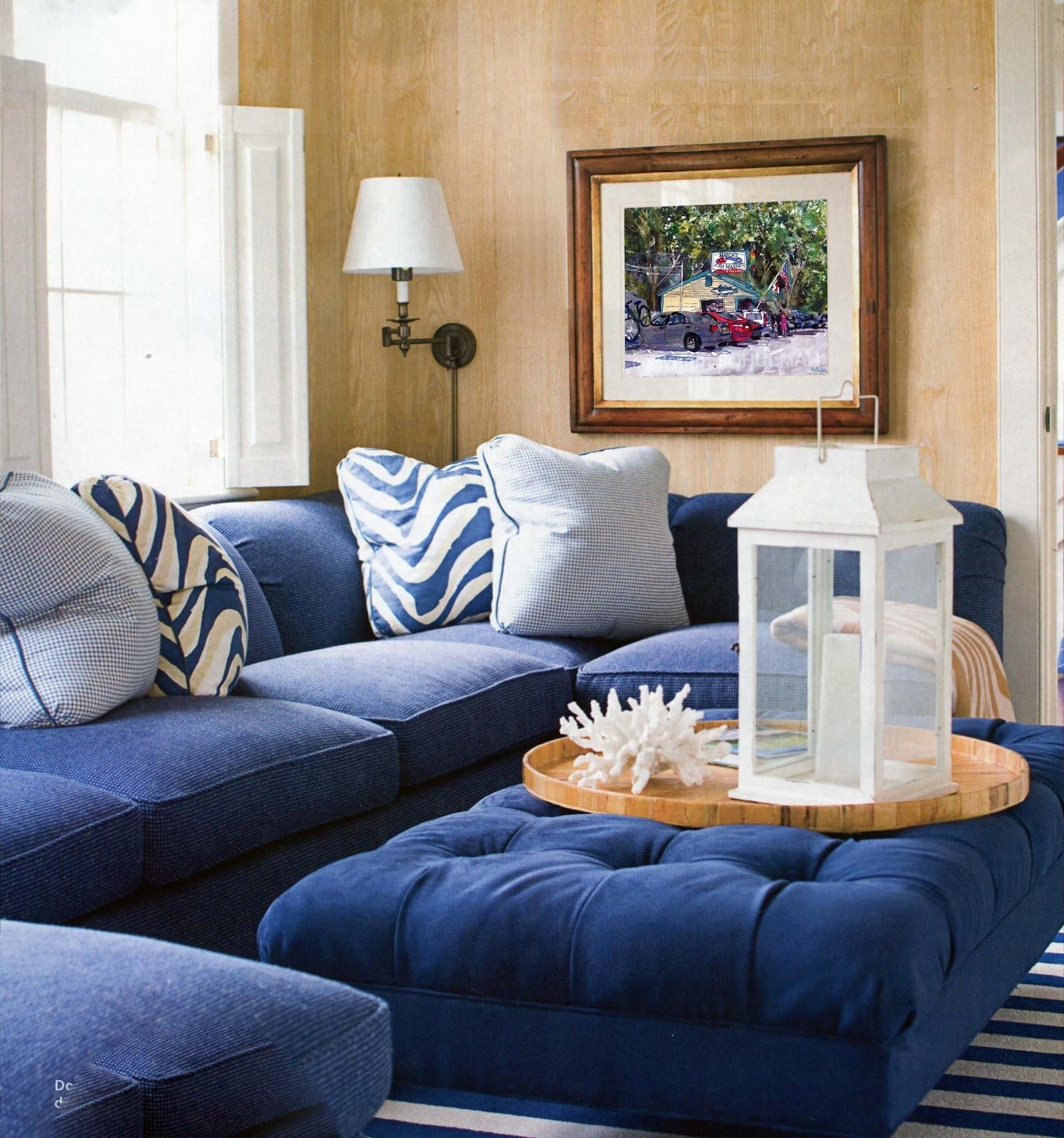Navy blue sectional 1
