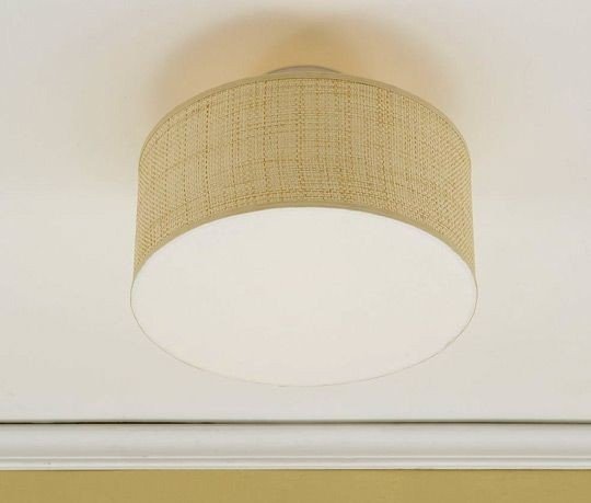 Pottery barn clip on drum shade natural raffia