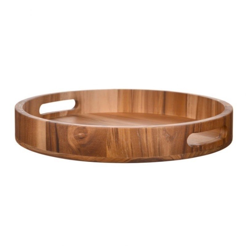 Round wooden tray 25
