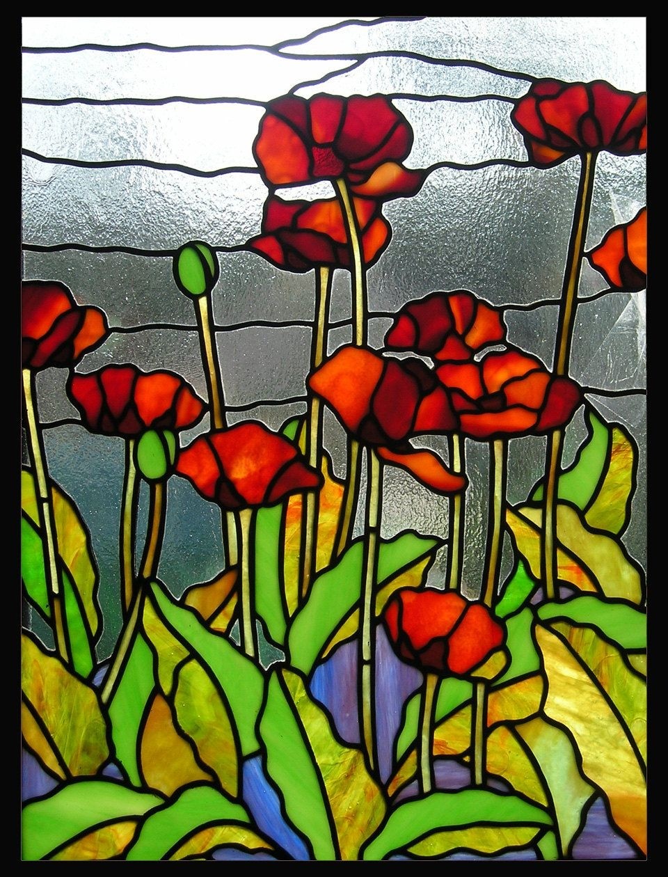Stained glass panel