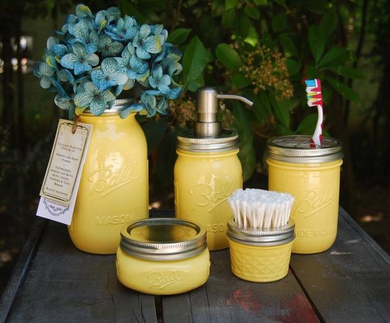 The original 5 pc mason jar bath set
