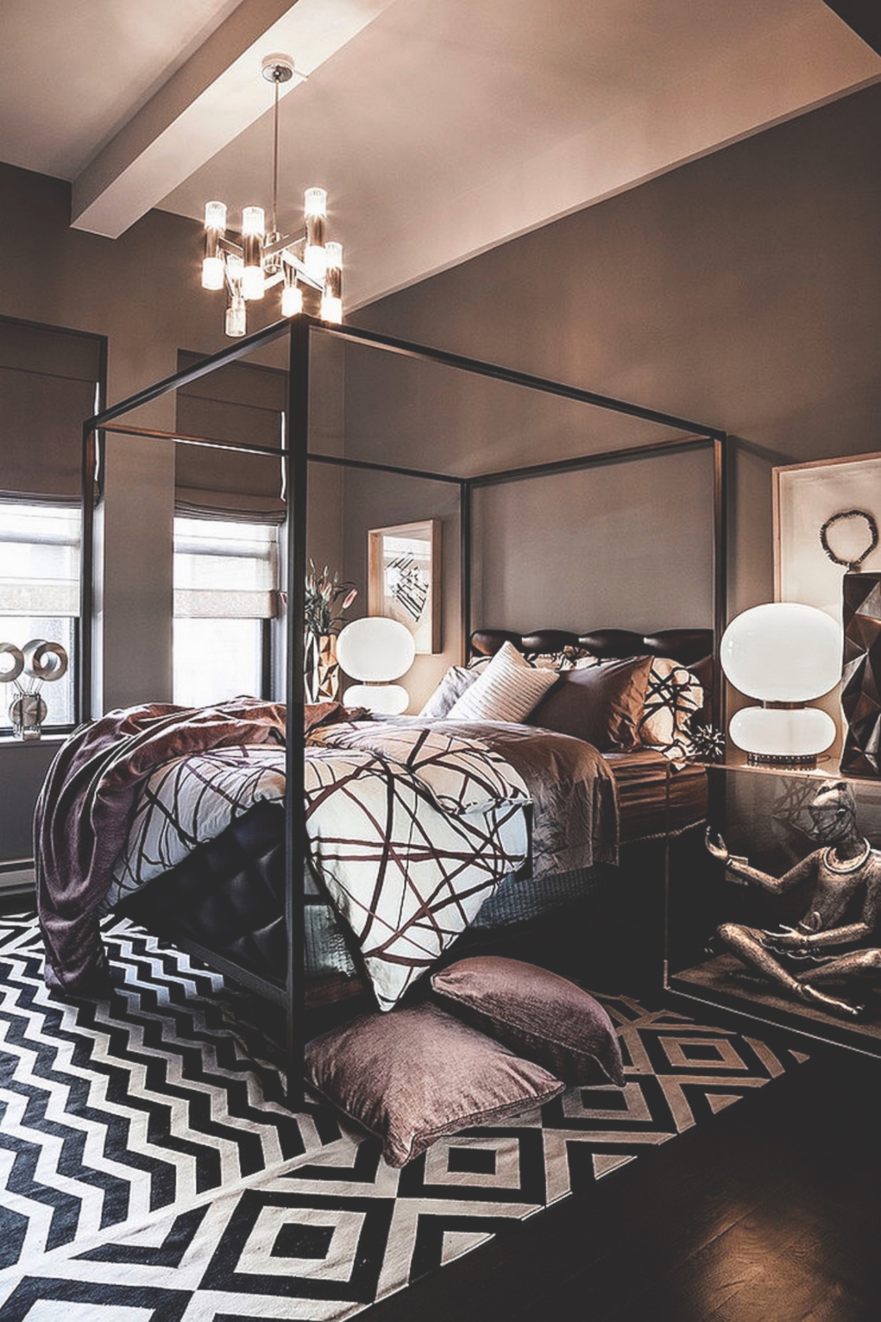 Twin four poster bed 18