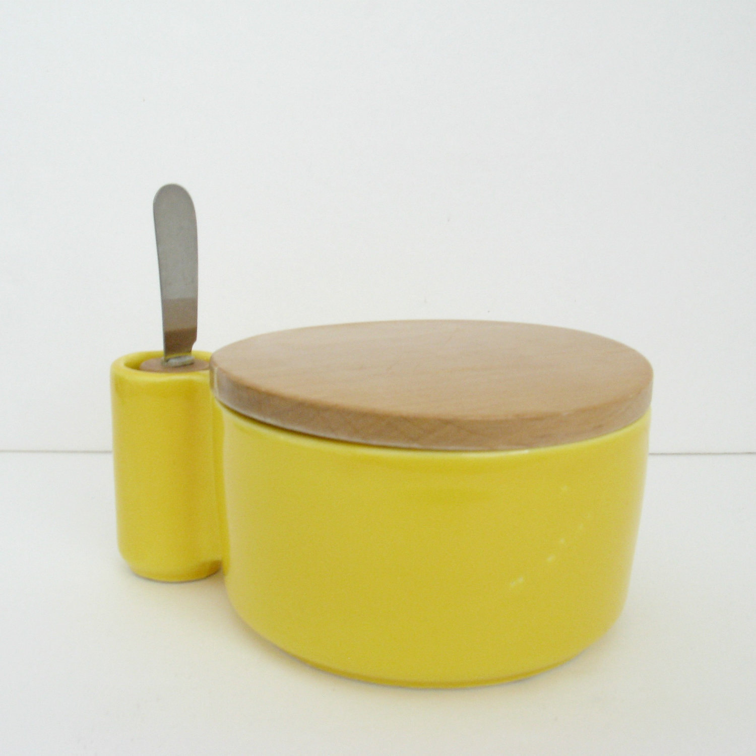 Vintage ceramic butter dish 1960s modern