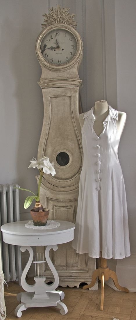 White grandfather clock 17